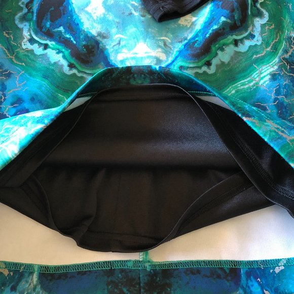 Bebe Women Blue Black Color block Long Sleeve Body cone Dress size XS Stretch AS - Picture 9 of 13